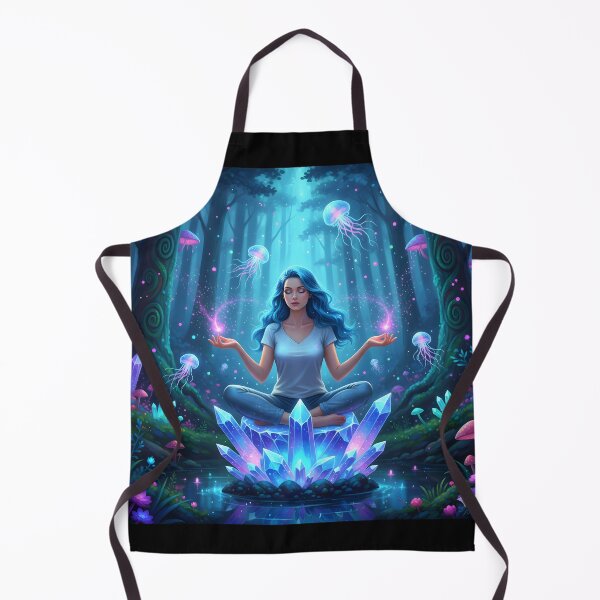Item preview, Crystal Levitation – Mystic Energy Sorceress Fantasy Art designed and sold by LolaDesign1407.
