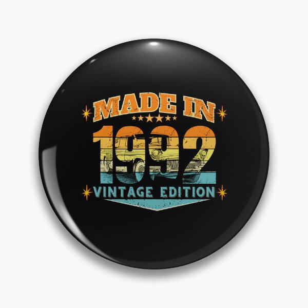 Item preview, Made in 1992 Vintage Birthday Gift – Retro 80s Distressed 34th Birthday Design designed and sold by MixedVibes Co..