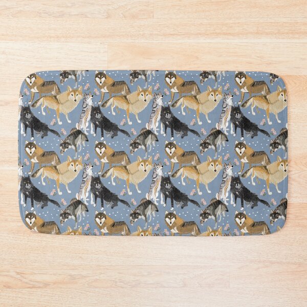 Item preview, Winter Wolf pattern in blue designed and sold by belettelepink.