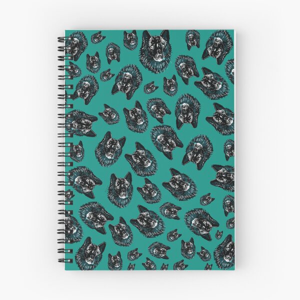 Item preview, Totem Romeo the wolf pattern in green teal designed and sold by belettelepink.