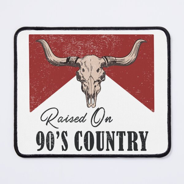Item preview, Raised On 90s Country, Vintage Western Bull Skull Graphic Tee, Country Music Lover Sweatshirt or Hoodie, Retro Southern designed and sold by JDVNart.
