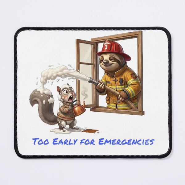 Item preview, Funny Sloth Firefighter T-Shirt | Too Early for Emergencies- Gift for Animals Lovers designed and sold by CryptoCactus.