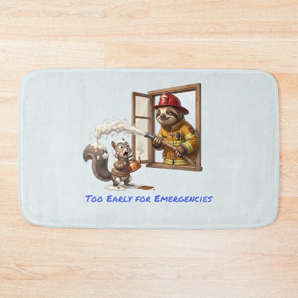 Item preview, Funny Sloth Firefighter T-Shirt | Too Early for Emergencies- Gift for Animals Lovers designed and sold by CryptoCactus.