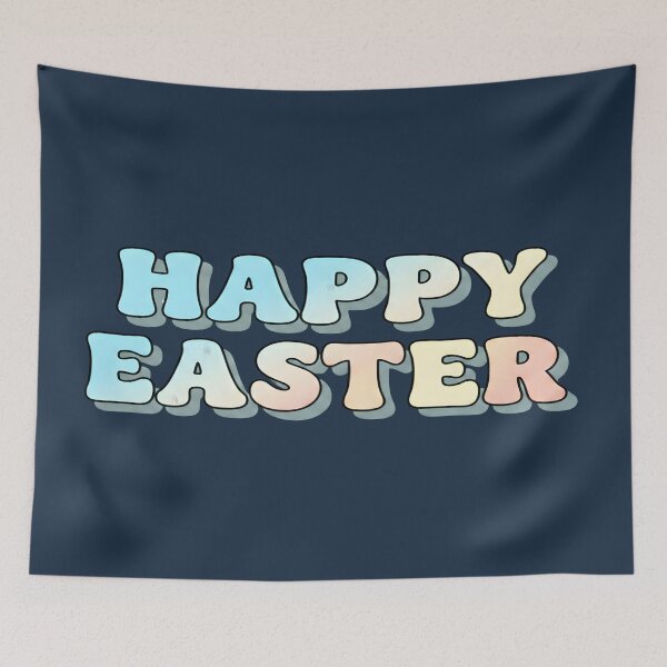 Item preview, Happy Easter Retro Bubble Font Pastel Gradient designed and sold by Dakson Design - Fantasy Art.