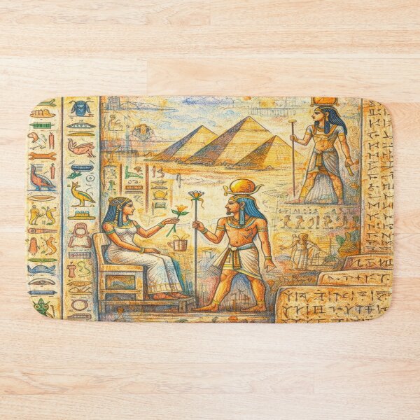 Item preview, Ancient Egypt Wall Art – Pharaoh, Hieroglyphs & Pyramids designed and sold by SpicyWind.
