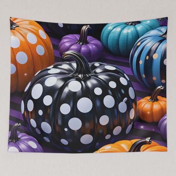 Item preview, Polka Dot Pumpkin Parade designed and sold by Kaleidoscope Print.