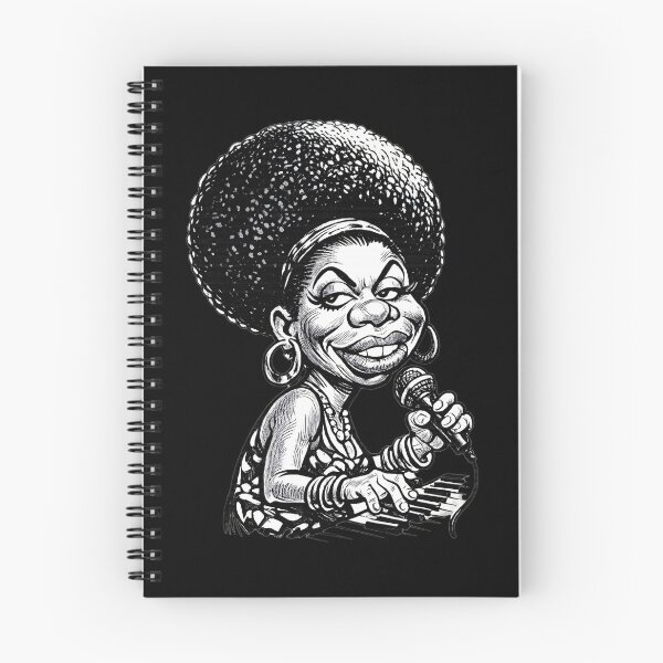 Item preview, Caricature Of Female Soul Singer With Large Afro Holding Microphone And Playing Keyboard designed and sold by portokalis.