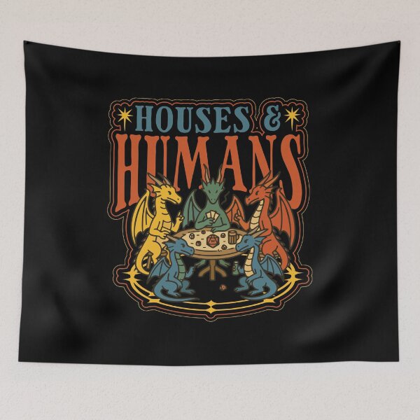 Item preview, Houses & Humans – Dragons Tabletop RPG Parody Design designed and sold by Nobody Shadow Art.