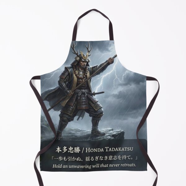 Item preview, Honda Tadakatsu in Thunderstorm – Unwavering Samurai Warrior Art designed and sold by Mori-no-Akari.