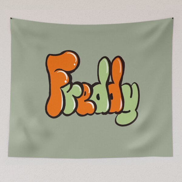 Item preview, Freddy name in orange graffiti calligraphy Top 10 best personalized gifts for boys and men named Freddy designed and sold by Artonmytee.