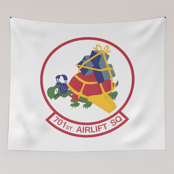 Item preview, Emblem of the 701st Airlift Squadron Flying Turtle Patch designed and sold by CharlieDesings.