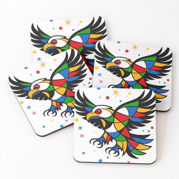 Artikelvorschau, Geometrischer Adler – Lebendige, kontrastreiche Illustration entworfen und verkauft von majesty-prints.