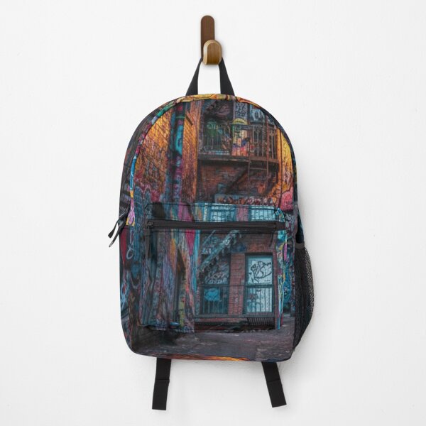 Item preview, Urban Graffiti Alleyway Art – Colorful Street Mural Aesthetic Wall Design designed and sold by 3free3street - Neon & Graffiti Digital Art.