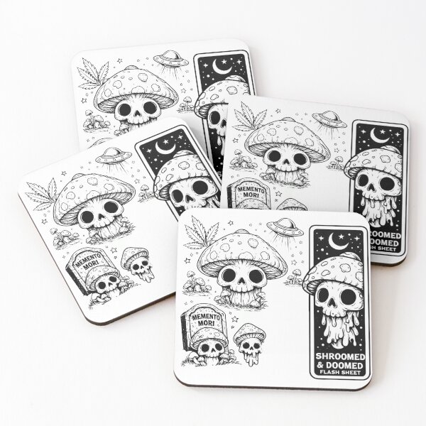 Item preview, Shroomed and Doomed Mushroom Skull Gothic Art designed and sold by TXBloodMNY2024.