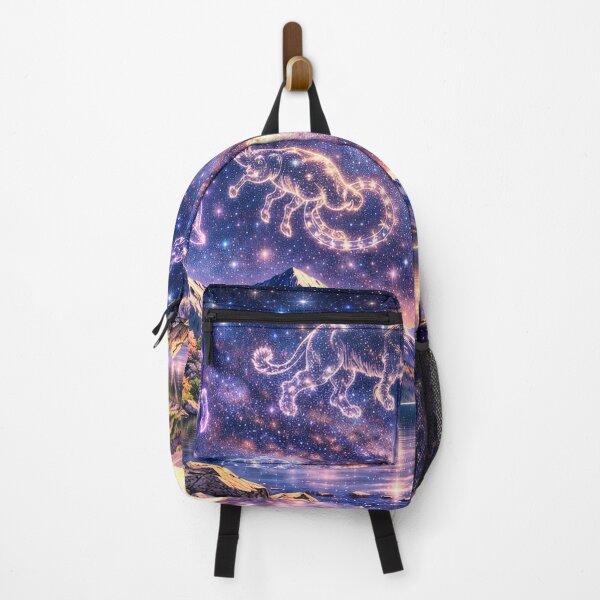 Item preview, Celestial Zodiac Sky – Glowing Constellations Over Milky Way Mountain Lake designed and sold by SpicyWind.