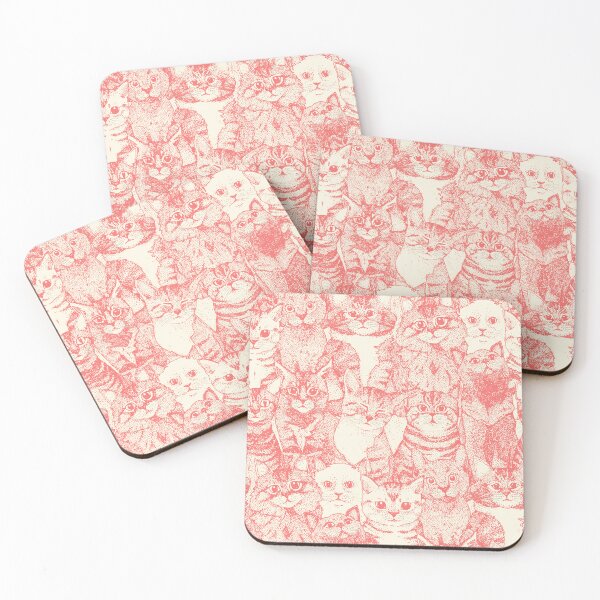 Item preview, just kittens coral pink designed and sold by scrummy.