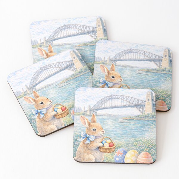 Item preview, Sydney Harbour Bridge Easter Bunny | Australian Easter Art designed and sold by inspired-works.