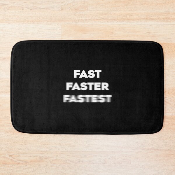 Item preview, Fast Faster Fastest Motivational Running - Athletic Typography Art designed and sold by Mdozet.