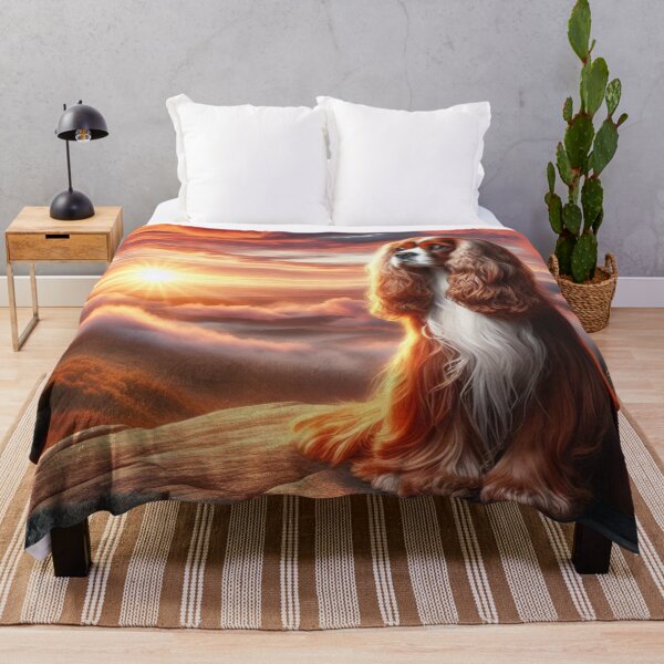 Item preview, Cavalier King Charles Spaniel – Sunset Serenity Emblem designed and sold by Dogandesighn.