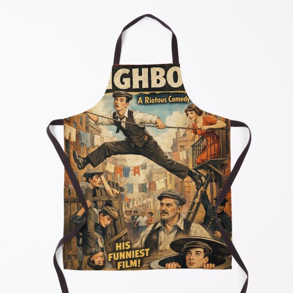 Item preview, Buster Keaton Neighbors silent film comedy vintage design designed and sold by Mauswohn.