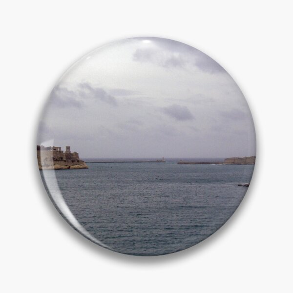 Item preview, Valletta Harbor Fortresses Over Calm Mediterranean Sea Under Cloudy Sky Panorama designed and sold by Nmallia.