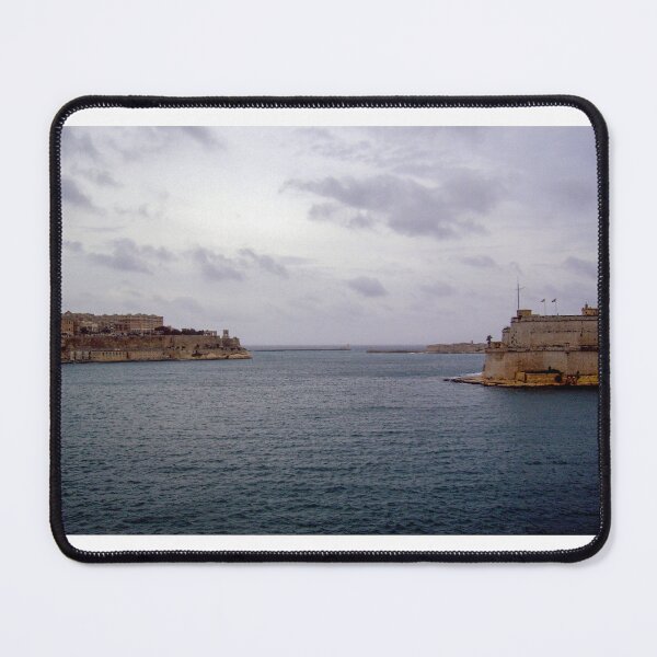 Item preview, Valletta Harbor Fortresses Over Calm Mediterranean Sea Under Cloudy Sky Panorama designed and sold by Nmallia.