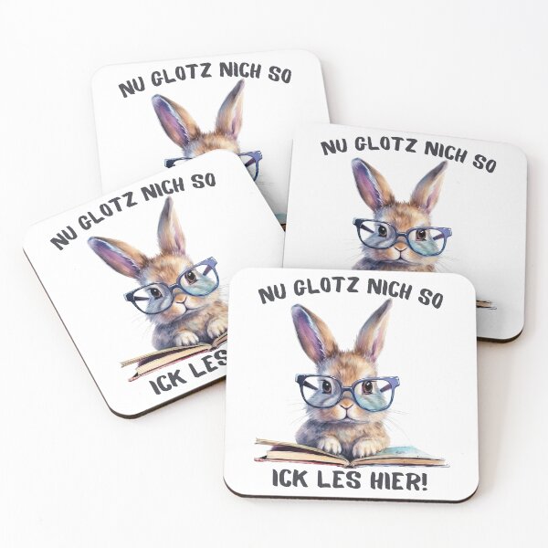 Item preview, Sweet Bunny Reading With Glasses – Berlin Humor designed and sold by Frollein S Berlin.
