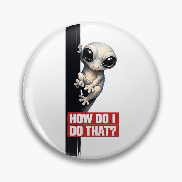 Item preview, The Philosophical Gecko - Funny Impostor Syndrome Art - Cute Translucent Lizard Questioning Life - How Do I Do That? Relatable Humor for Tech, Science, and Nature Lovers Design designed and sold by Vivaan Studio.