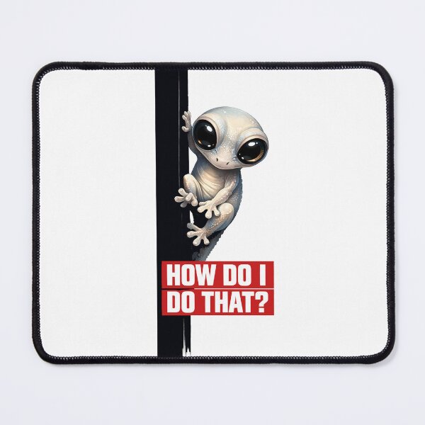 Item preview, The Philosophical Gecko - Funny Impostor Syndrome Art - Cute Translucent Lizard Questioning Life - How Do I Do That? Relatable Humor for Tech, Science, and Nature Lovers Design designed and sold by Vivaan Studio.