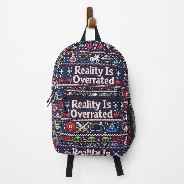 Item preview, Reality Is Overrated Funny Gamer Saying Knitting Pattern designed and sold by Mauswohn.