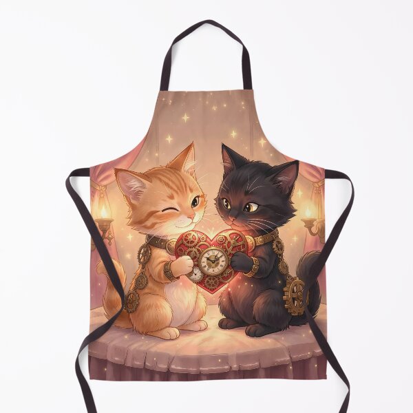 Artikelvorschau, Romantische Steampunk-Katzen mit Herz – Kunstwerk zum Valentinstag entworfen und verkauft von Marcu Ioachim.