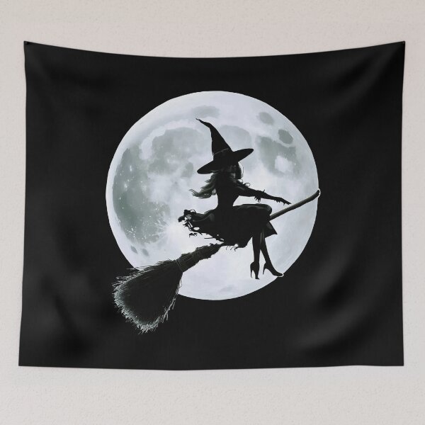 Item preview, Witch on a Broom designed and sold by Moxie Ink Lady.