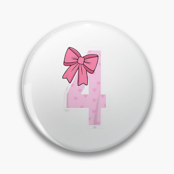 Item preview, 4th Birthday Girl Pink Bow Design | Cute Heart Aesthetic Birthday Outfit designed and sold by 3liegy.