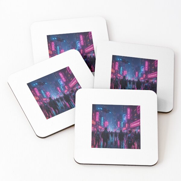 Item preview, Cyberpunk Neon Cityscape – Futuristic Sci‑Fi Night Street Art designed and sold by ZolaDesings.