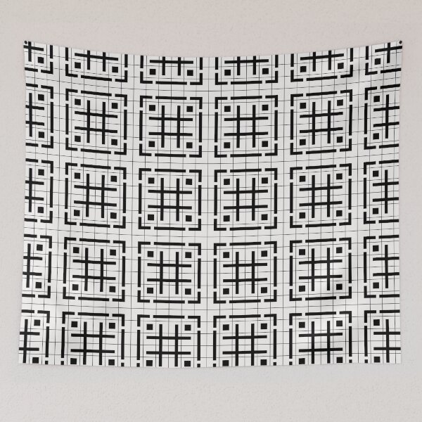 Item preview, Geometric Monochrome Pattern ADG P25.P01.063 designed and sold by Space & Care - Art Deco GeoMetrica.