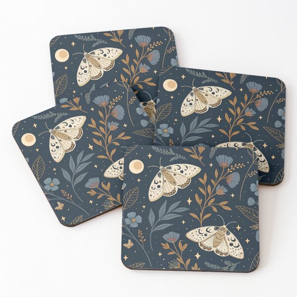 Item preview, Gothic Moths & Dark Flowers Seamless Pattern designed and sold by Erik Visnievskij.