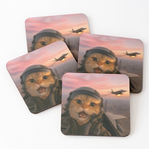 Item preview, Funny Fighter Pilot Cat designed and sold by ColorSquad.