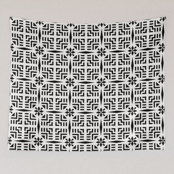 Item preview, Geometric Monochrome Pattern ADG P25.P01.065 designed and sold by Space & Care - Art Deco GeoMetrica.