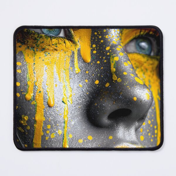 Item preview, Vibrant Abstract Face with Paint Splashes and Drips designed and sold by Artessie.