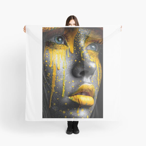 Item preview, Vibrant Abstract Face with Paint Splashes and Drips designed and sold by Artessie.