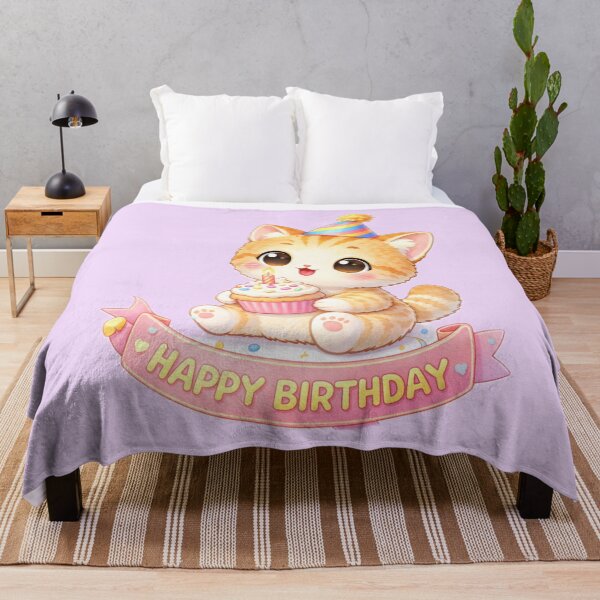 Item preview, Cupcake Birthday Cat designed and sold by EllaArtStore.
