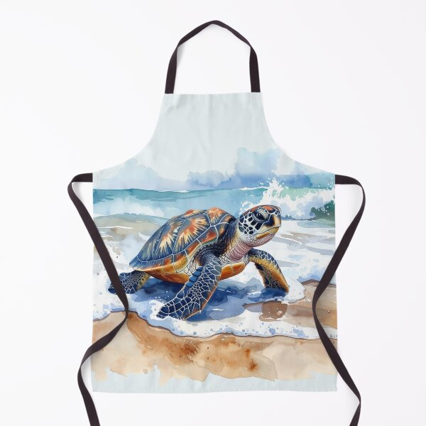 Item preview, Guardian of the ocean, sea turtle on the beach designed and sold by LiskoDesign.