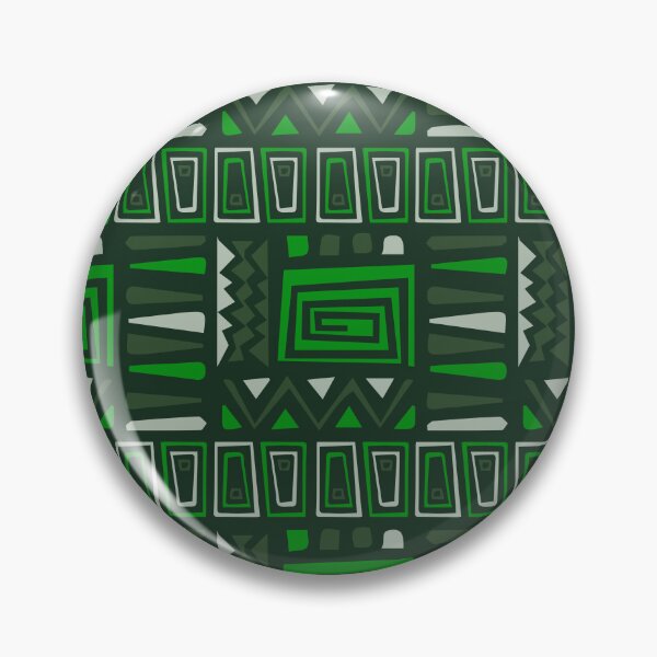 Item preview, Vibrant Green Pan African Tile - Ethnic Polynesian Tribal  - Christmas Gifts For Boyfriend designed and sold by RoyalStarsPatts.