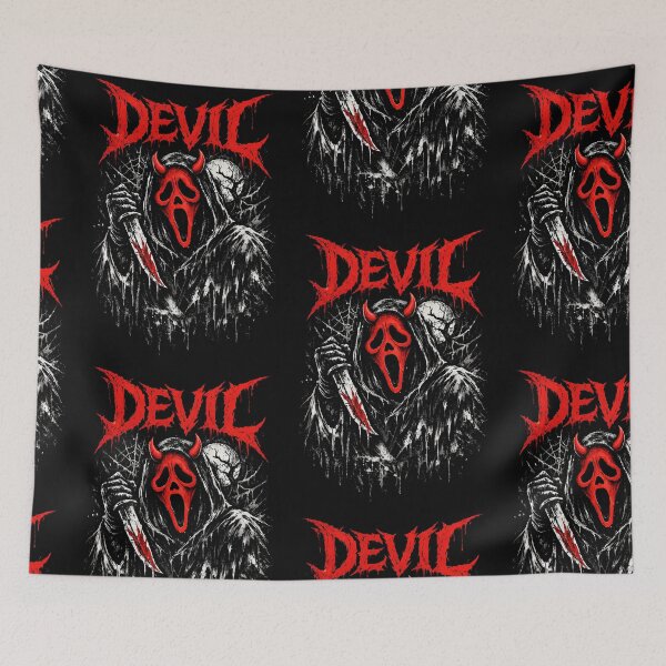 Item preview, SCREAM DEVIL GHOSTFACE DEATH METAL INSPIRED INK PRINT designed and sold by Campbell0395.