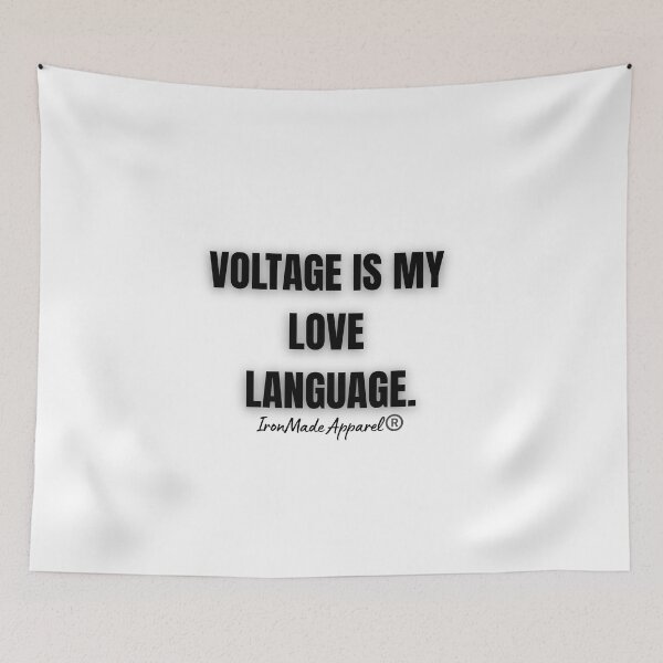 Item preview, Voltage Is My Love Language Electrician Shirt – Funny Lineman & Electrical Contractor Gift Tee designed and sold by IronMade Apparel.