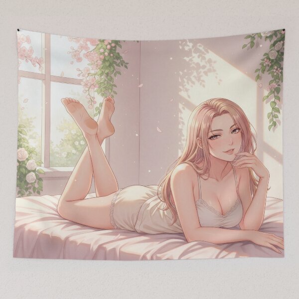 Item preview, A flirtatious smiling Waifu in a spring setting designed and sold by GerwantSHOP.