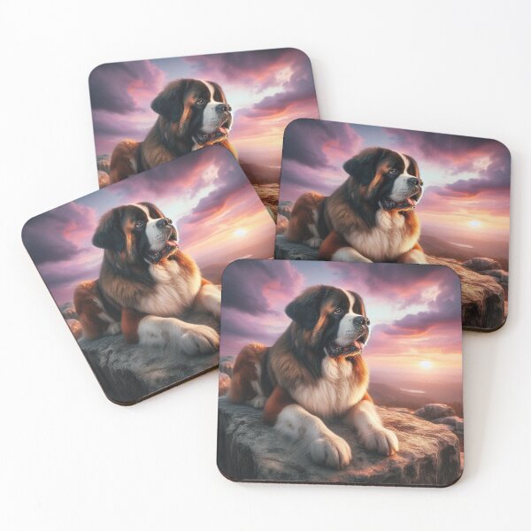 Item preview, Saint Bernard – Sunset Tranquility Emblem designed and sold by Dogandesighn.
