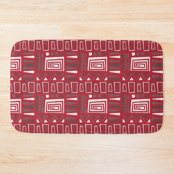 Item preview, Old School Red African Grid - Ethnic Polynesian Tribal  - Gift Ideas For Mom designed and sold by RoyalStarsPatts.