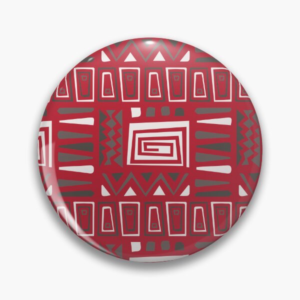 Item preview, Old School Red African Grid - Ethnic Polynesian Tribal  - Gift Ideas For Mom designed and sold by RoyalStarsPatts.