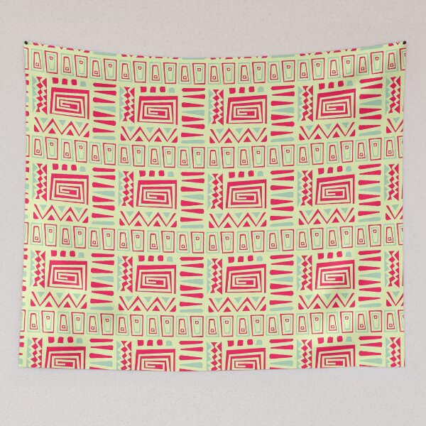 Item preview, Classic Yellow Tiki Tile - Ethnic Polynesian Tribal  - Gifts For Father designed and sold by RoyalStarsPatts.
